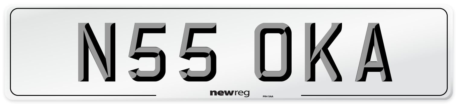 N55 OKA Number Plate from New Reg